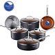 10-Piece Non-Stick Cookware Set Ceramic Induction Cooking Pots and Pans With Lid