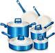 10 Piece Nonstick Pots and Pans Set, Induction Cookware Set with Glass Lids