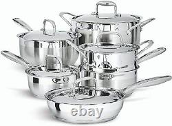 11 PCS Stainless-Steel Cookware Set Kitchen Pots and Pans Set with Covered New