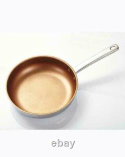 11pc Stainless Steel Cooper Non-Stick Cookware Kitchen Glass Lids Pot Pan Set