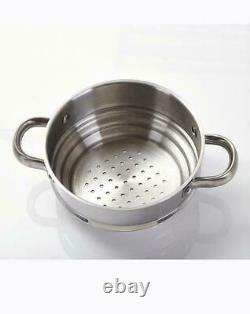 11pc Stainless Steel Cooper Non-Stick Cookware Kitchen Glass Lids Pot Pan Set