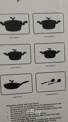 12 PC Die Cast Non Stick Ceramic Coated Cooking/Casserole Pot & PAN set