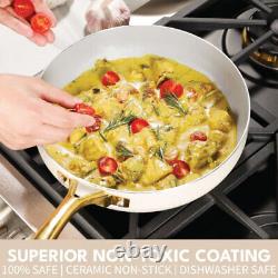 12-Pieces SLIQ Kitchen Cookware Set Non-Stick Sauce Pan Frying Pan & Protectors