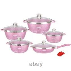 12 pcs Dessini luxury pot set kitchen Ceramic non-stick cooking saucepan & pan
