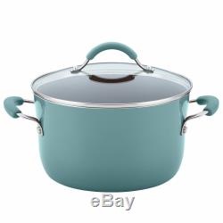 12pc Rachel Ray Cookware Set Nonstick Blue Pots Pans Lids Teal Non Stick Rachael