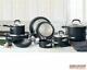 13 PC Cookware Set Saucepan Stockpot Lid Skillet Non Stick Pots Pan Set in Black