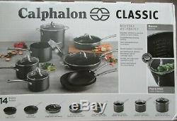 14 Pc Set Calphalon Classic Nonstick Cookware Pot Pan Skillet Strain Lid 1943336