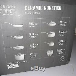 14pc Culinary Science Martha Stewart Collection Cookware Set Pots Pans Skillets