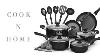 15 Piece Non Stick Black Soft Handle Cookware Set Cook N Home Best Cookware Brands In The Year
