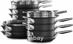 15 piece Calphalon Premier Space Saving Nonstick Pots and Pans cookware set