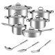 15pc Aluminium Pan Set Cookware Induction Frying Non Stick Saucepan Pots