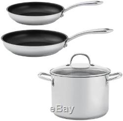 18-Piece Cookware Set kitchen Nonstick Stainless Steel Lid Frying Pan Pots Pans