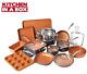 20 Piece Cookware + Bakeware Set with Nonstick Durable Ceramic Copper Coating