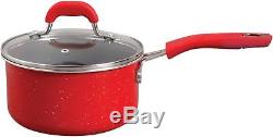 20-Piece RED Cookware Combo Set The Pioneer Woman Vintage Speckle POTS PANS NEW