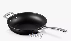 3 PCE Le Creuset Toughened Non-Stick Saucepan & Frying Pan Set, Black (RRP £315)