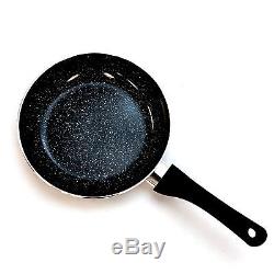 3pc Ceramic Stone Ware Marble Induction Frying Pan Set High Quality Fry 28,24,20