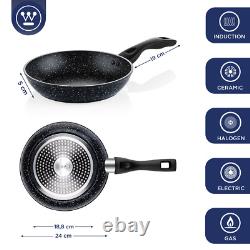 4-Piece Non-Stick Frying Pan Set with Lids