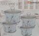 4pc Non Stick Casserole Stockpot Cooking Pot Pan Set Induction Base With Lids