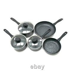 5-Piece Aluminium Non Stick Frying Saucepan Pan Set compatibility all hob types