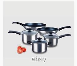 5 Piece Stainless Steel Non Stick Pan Set Excalibur Integrated