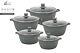 5 pc Cookware Set Non Stick Granite Coated Stockpot Casserole Cooking Pot & Lid
