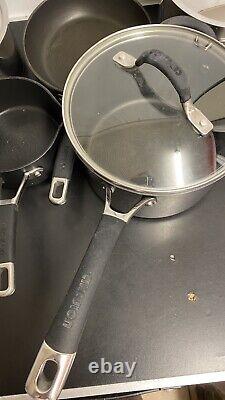 5 x Circulon Pan Set Non-stick Frying Pan and Saucepans Good Used Condition