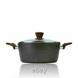 5pcs/set Cookware Set Frypan Casserole Saucepan Pot Non-stick Fry Pan Cooking AU