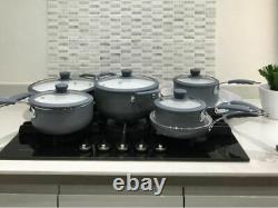 7 Piece Professional Non Stick Cookware Set Cooking Saucepan Pot Frying Pan NEW