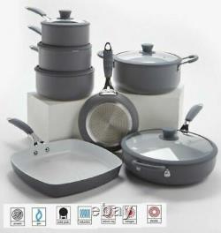 7 Piece Professional Non Stick Cookware Set Cooking Saucepan Pot Frying Pan NEW