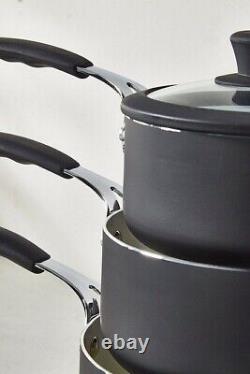 7pc Cookware Sauce Pan Casserole Pot Frying Set Aluminium Ceramic Professional