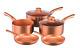 7pc Copper Ceramic 100% Non-stick Saucepan Set