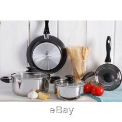 83 Piece Non-Stick Cookware Set Kitchen Steel Pots and Pans Cooking Combo Set