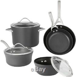 8 Piece All Purpose Cookware Set Nonstick Aluminum Pots Pans with Glass Lid Gift