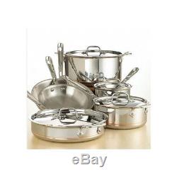 All Clad Cookware Set 10 Pc 5 Ply Stainless Steel Sets Copper Core Pots Fry Pans