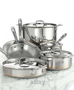 All-Clad Copper Core Stainless 10-Pc Cookware Set Pan Pots NEW $1,725 USA Made