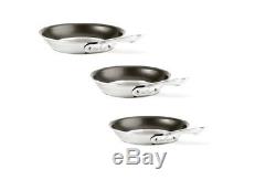 All-Clad D5 Hybrid Stainless Steel Nonstick 8- 10 and 12 Fry Sear Pan Set