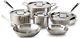 All-Clad D5 Stainless Brushed Steel Cookware Set, 10-Piece 5-Ply NEW Pans Pots