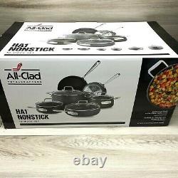 All Clad Hard Anodized HA1 Nonstick 10 Piece Cookware High Quality Pro Set NEW