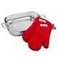 All-Clad Stainless Steel Lasagna Pan & Oven Mitts Gift Set