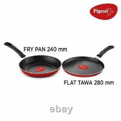 Aluminium Non-stick Cookware Set- Tawa Fry Pan Kadai & 4 Kitchen Tools