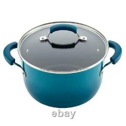 Aluminium Nonstick Cookware Set 15-Piece Pots Pans Cooking Kitchen Home Blue New