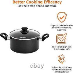 Amazon Basics 5-Piece Non Stick Induction Cookware Set Including Frying Pan