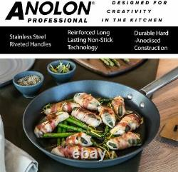 Anolon Professional 5 Piece Hard Anodised Saucepan Set Non-Stick Cookware Pans