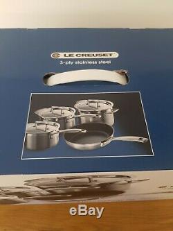 BNIB Le Creuset 4Piece 3 Ply Stainless Steel Set