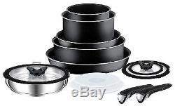 BRAND NEW Tefal 13-Piece Ingenio Essential Sauce/Frying Pan Complete Set, Black