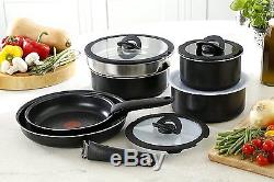 BRAND NEW Tefal 13-Piece Ingenio Essential Sauce/Frying Pan Complete Set, Black