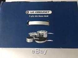 Bargain-Le Creuset 3-Ply Stainless Steel 2Saucepans, Milkpan & Frypan 4Piece Set