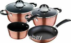 Bergner Pandora 6Piece Copper Cookware Pot & Pan Set Casserole Frying Sauce pan