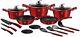Berlinger Haus 17 Pcs Cookware Set With Grill No Stick Pots Pans For All Stoves