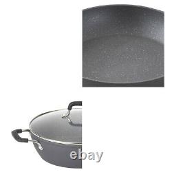Bialetti 7559 Impact Nonstick Heavy Gauge Oven Safe 10 Piece Cookware Set, Gray
